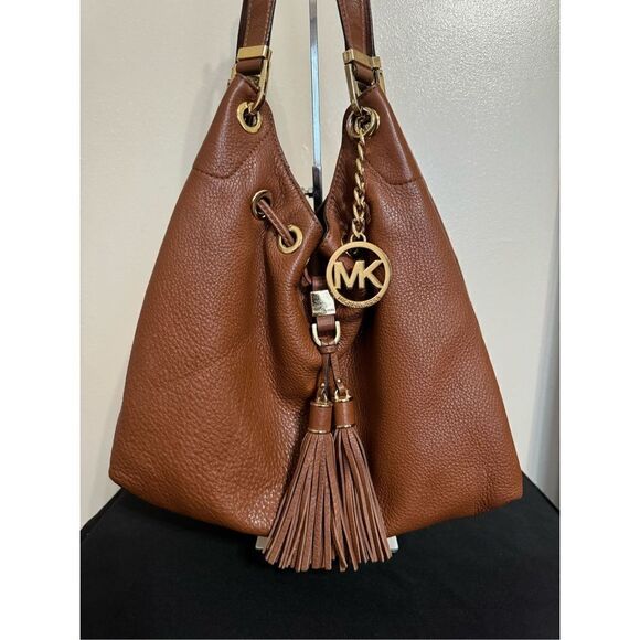 MICHAEL Michael Kors Camden Women's Brown Classic Tassel Satchel Bag - Picture 1 of 15